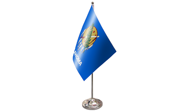 Oklahoma Satin Table Flag